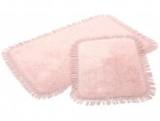 Набор ковриков для ванной комнаты Irya Axis pembe 60х90+40х60