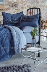 Набор постельное белье с одеялом Karaca Home Istanbul Indigo полуторный индиго