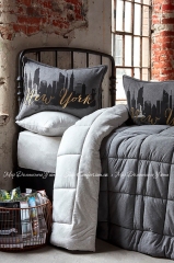 Набор постельное белье с одеялом Karaca Home New York Gri полуторный серый
