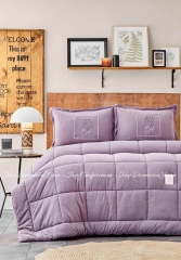 Набор постельное белье с одеялом Karaca Home Toffee Lila полуторный лиловый