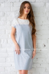 Женская сорочка Wiktoria 600 серый меланж