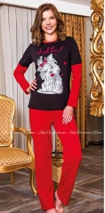 Пижама женская Lady Lingerie 9309 красный