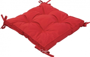 Подушка на стул с завязками Iris Home Optima 40х40х5 красный