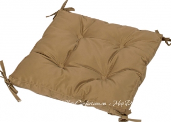 Подушка на стул с завязками Lotus Optima 40х40х5 горчичный