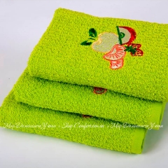 Полотенце кухонное Lotus Fruit зеленый вышивка 40х60