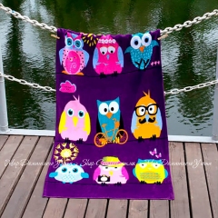 Пляжное полотенце Lotus Owls Family 75х150 велюр