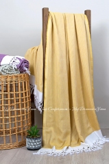 Полотенце пляжное Buldans Mercan Sari 100х180 желтый