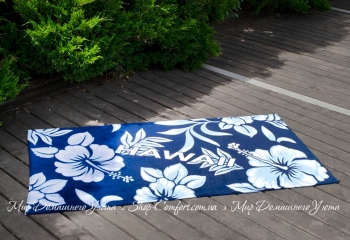 Полотенце пляжное велюр Lotus Hawaii 75х150 синий