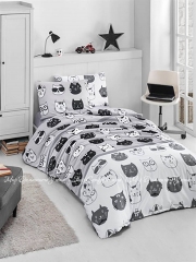 Постельное белье ранфорс LightHouse Lovely Cats семейный 2x160x220 (2200000550989)