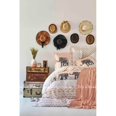 Набор постельное белье с пледом Karaca Home Sandy blush 2019-1 евро