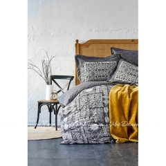 Набор постельное белье с покрывалом Karaca Home Voleta 2019-1 евро