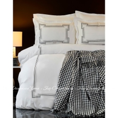 Набор постельное белье с покрывалом Karaca Home Bourbon siyah 2018-1 евро