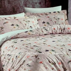 Сатиновое постельное белье Maison Dor Flora rose евро