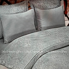 Жаккардовое постельное белье из бамбука Maison Dor Pearl grey евро