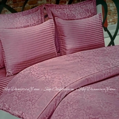 Жаккардовое постельное белье из бамбука Maison Dor Pearl lilac евро
