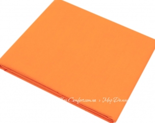Простынь ранфорс Iris Home Premium 180х215 оранжевый