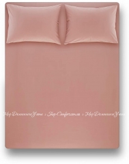 Простынь на резинке с наволочкой Penelope Laura Dusty Rose 100х200+50х70 розовый