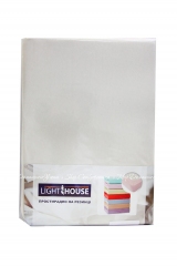 Простынь на резинке трикотажная LightHouse 90X200+25 Светло-Бежевый (2200000546432)