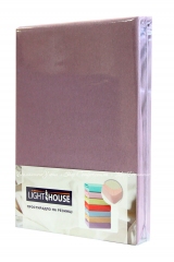 Простынь на резинке трикотажная LightHouse 90X200+25 Сливовый (2200000546494)