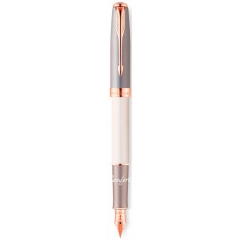Перьевая ручка Parker SONNET 08 Subtle Pearl Grey PGT FP F (85 212PG)