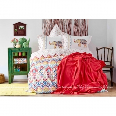 Набор постельное белье с покрывалом пике Karaca Home Marodisa 2018-2 pike jacquard евро