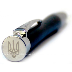 Шариковая ручка URBAN London Cab Black CT BP Трезубец на торце (20 232L_TR)