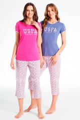 Женская футболка и бриджи U.S.Polo Assn 15601 фуксия