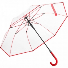 Зонт Fare трость полуавтомат 7112 прозрачный/красный
