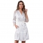 Короткий белый шелковый халат Mia-Amore Эдита 3673-1