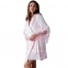 Короткий теплый халат с кружевом Felena 238 Ballet Pink