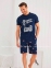 Мужской хлопковый комплект футболка с шортами Sevim 9288