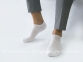Короткие мужские бамбуковые носки Shato 003 белые