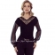 Женская черная блузка с прозрачным рукавом Eldar Fergie