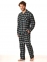 Мужская теплая фланелевая пижама Key MNS 431 B22