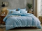 Фланелевое постельное белье Almira Mix Премиум Голубой евро