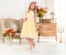 Платье-комплект+акс Les Gamins 805552 для девочек желтый
