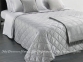 Двухстороннее однотонное хлопковое покрывало Trussardi Seam line Grey 270х260