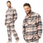 Мужская теплая фланелевая пижама на пуговицах Key МNS 443