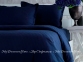 Сатиновое постельное белье в полоску Pavia Linea indigo евро