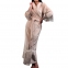 Длинный халат с кружевом Felena 438 Dessert Beige