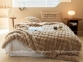 Бежевый меховой плед-покрывало Home Textile Sable 206597 200х230