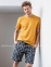 Мужская пижама шорты с футболкой Isa 221500-0060 сине-желтая