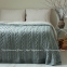 Вязаный плед-покрывало LaModno Genova Green-Gray 170х240