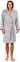 Мужской махровый халат с капюшоном Arya Miranda Soft серый
