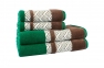 Махровое полотенце Hobby Nazende 70X140 Зеленый/Коричневый (8698499313736)