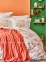 Набор постельное белье с пледом Karaca Home Elsira Blush 2020-1 евро персиковый