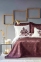 Набор постельное белье с покрывалом Karaca Home Diana Bordo евро бордовый