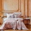 Набор постельное белье с покрывалом + плед Karaca Home Adrila Rosegold евро золотисто-розовый