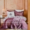 Набор постельное белье с покрывалом + плед Karaca Home Ilona Murdum евро сиреневый