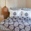 Постельное белье Karaca Home Moni Indigo Pike Jacquard 200х220 евро индиго